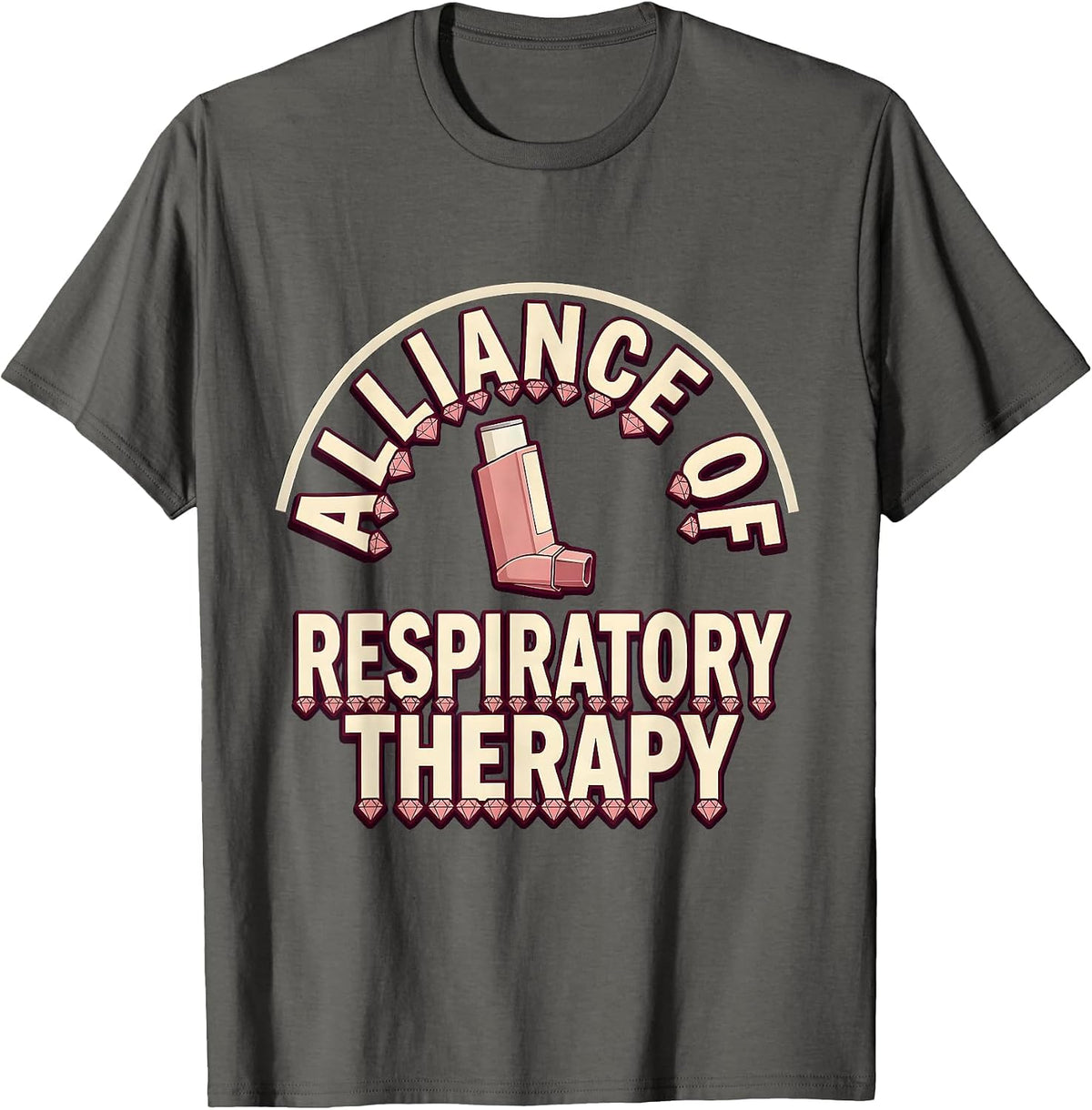 Alliance of Respiratory Therapy Sparkle Varsity Respiratory T-Shirt - Asphalt Grey