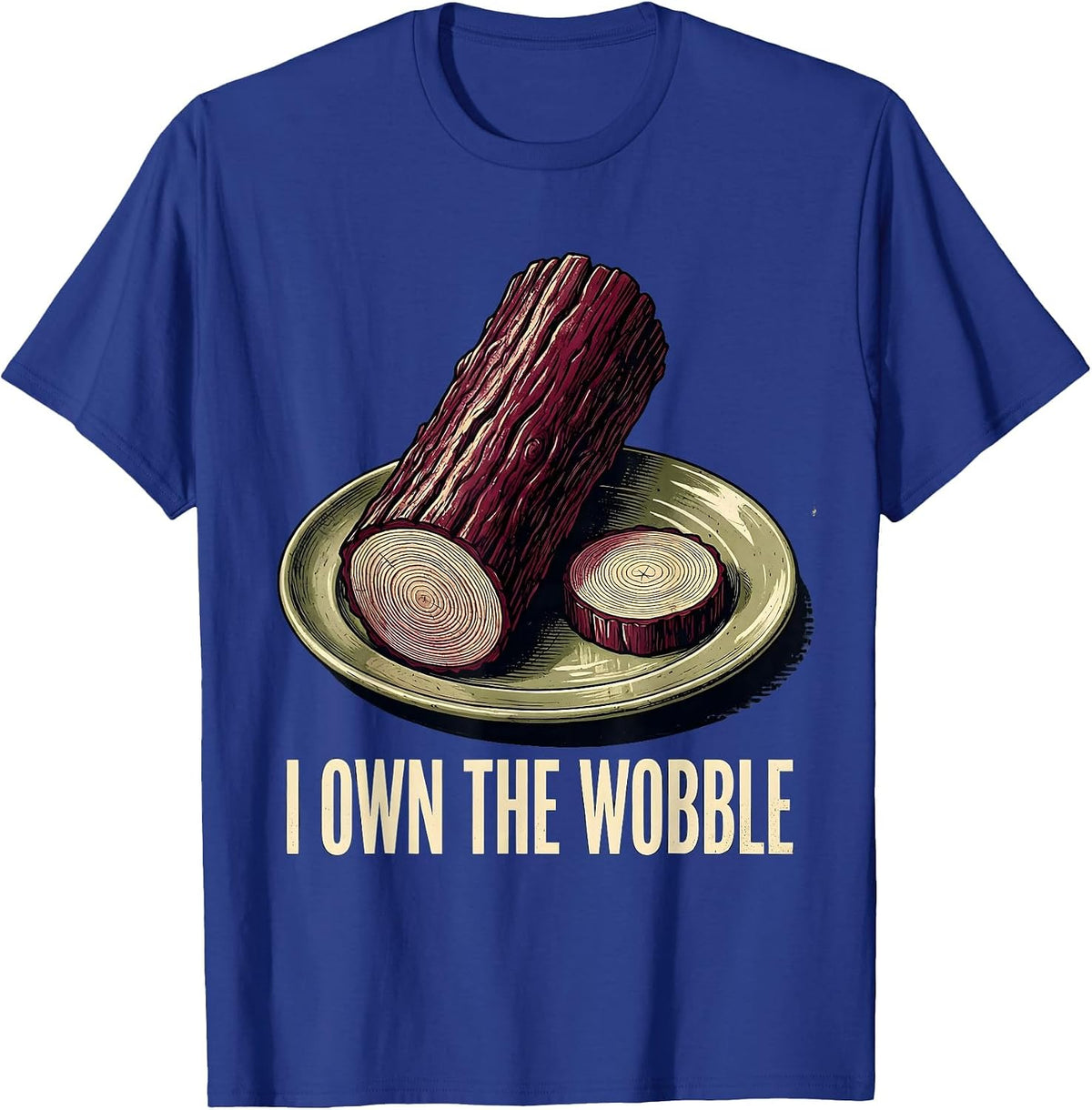 Men's I Own The Wobble Vintage Funny Thanksgiving Cranberry Sauce T-Shirt - Royal Blue