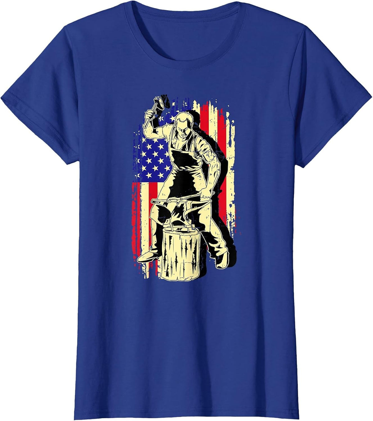 Blacksmith Craftsman - Locksmith Metal Builder T-Shirt - Royal Blue