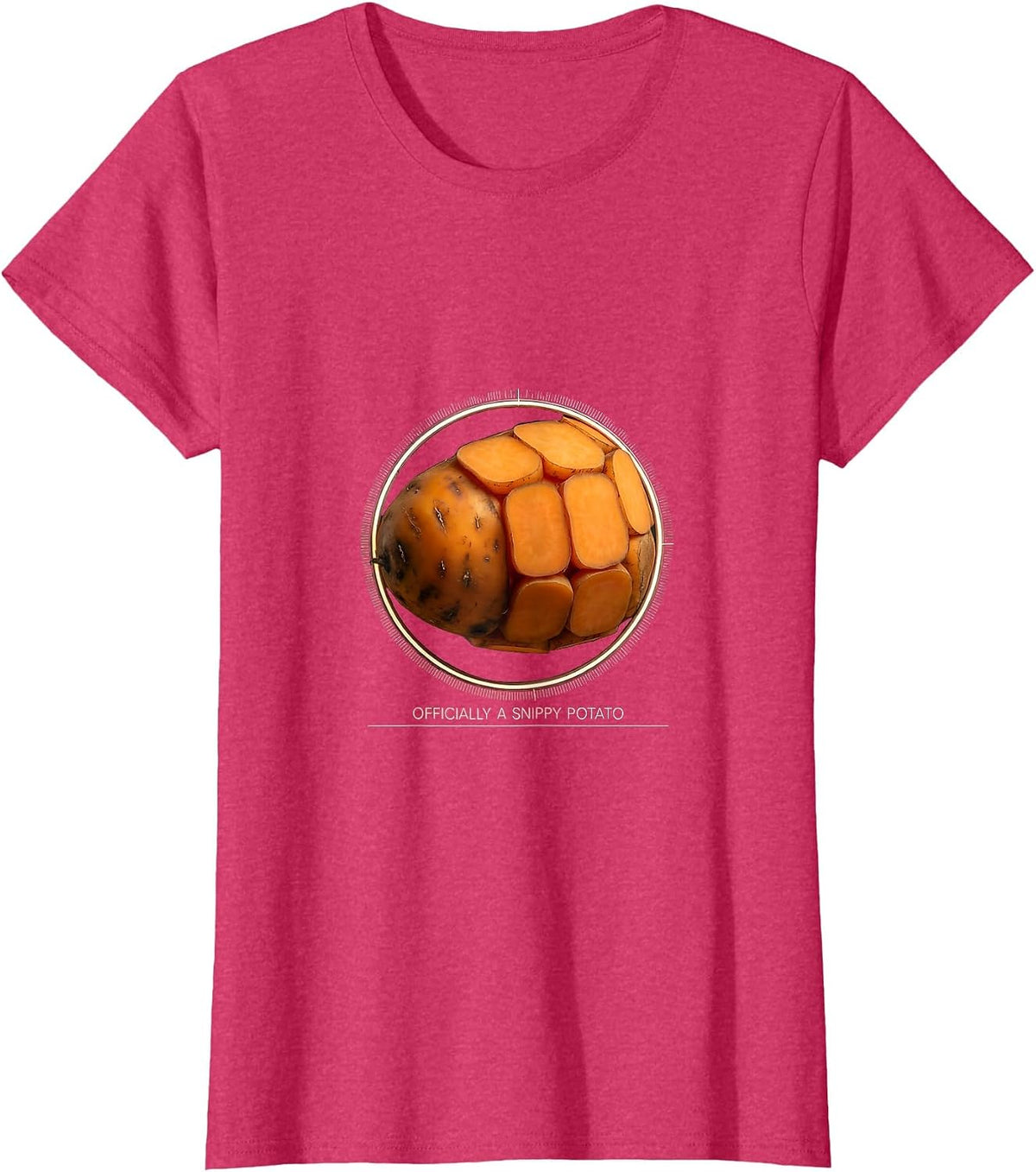Women's Officially A Snippy Potato Funny Sweet Potato Couple T-Shirt - Red Heather