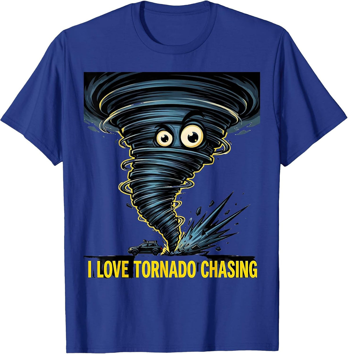 I Love Tornado Chasing Funny Storm Chaser Meteorology T-Shirt - Royal Blue