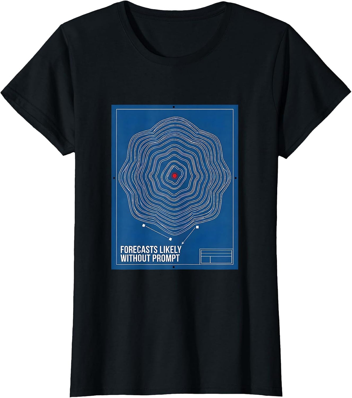 Forecasts Likely Without Prompt Technical Blueprint Storm T-Shirt - Black