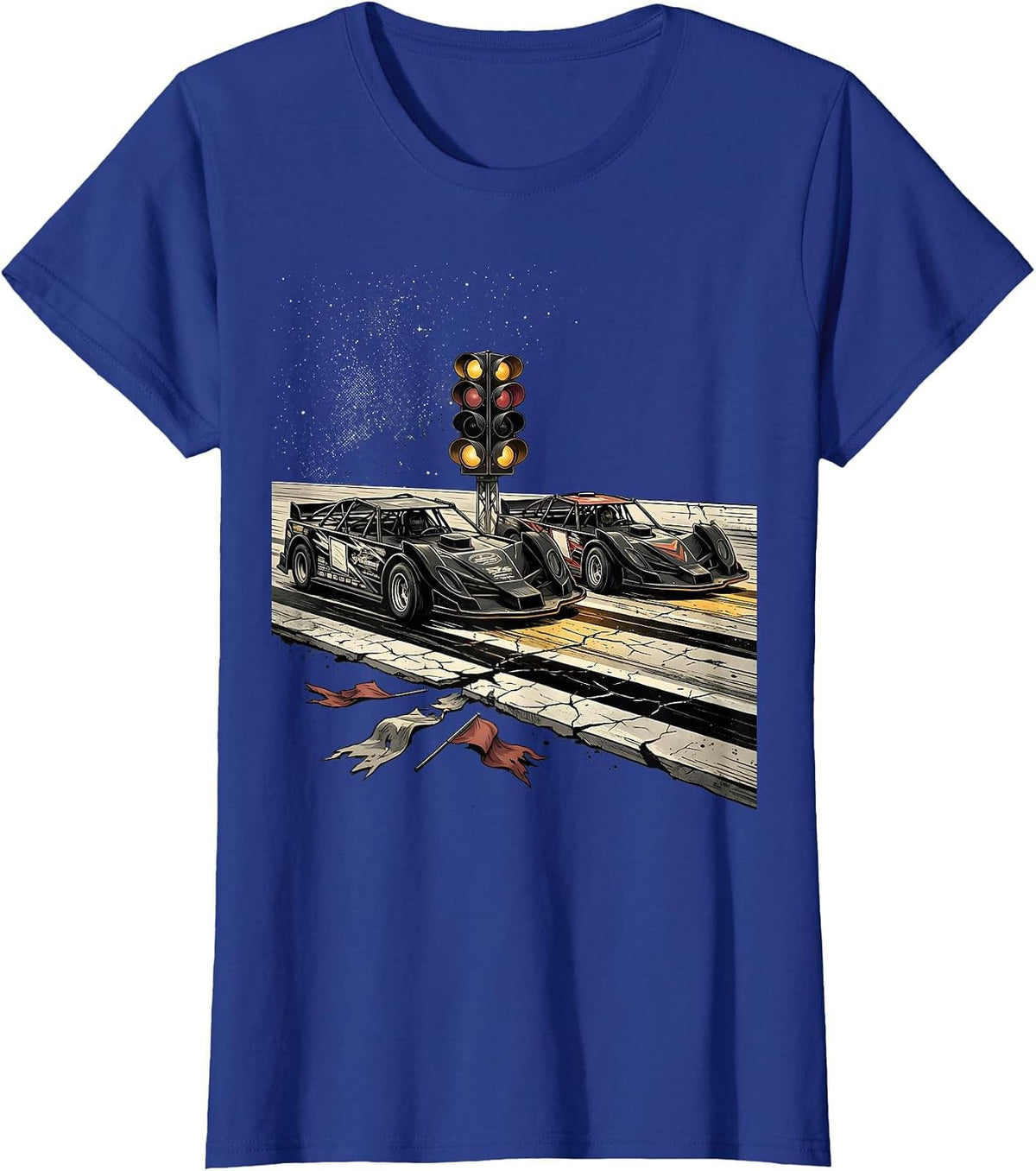 Women's Sprint Cars Patriotic RC Racer American Flag Hobbyist T-Shirt - Royal Blue