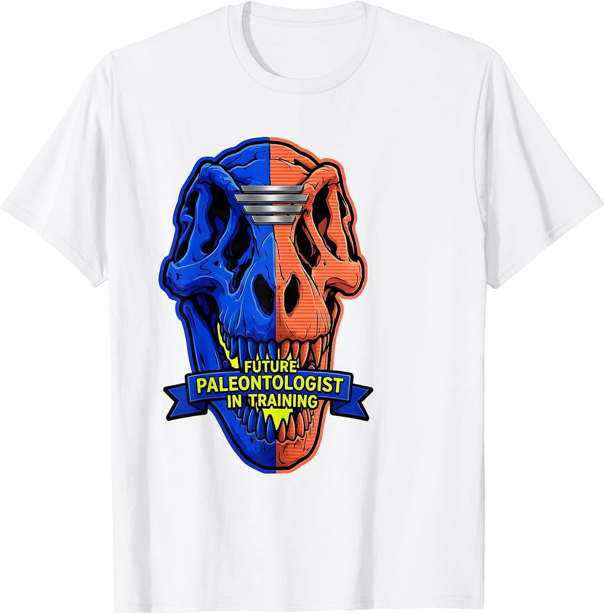 Men's Future Paleontologist In Training Dinosaur Design T-Shirt - White