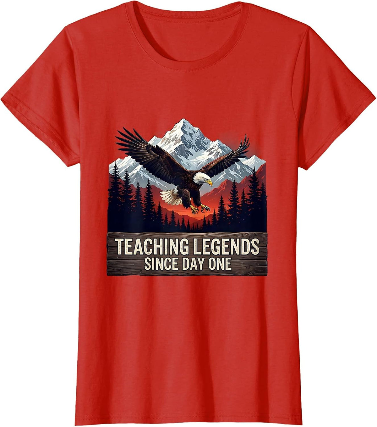 Teaching Legends Since Day One Third Grade Tee T-Shirt - Red