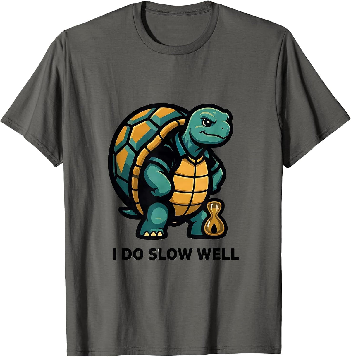 I Do Slow Well Funny Tortoise Lover Pet Owner Gift T-Shirt - Asphalt Grey
