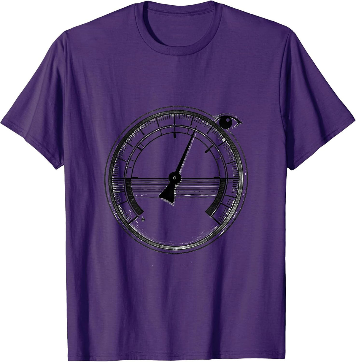 Men's Minimal Pressure Gauge Funny Plumber Pipefitter Gift T-Shirt - Purple