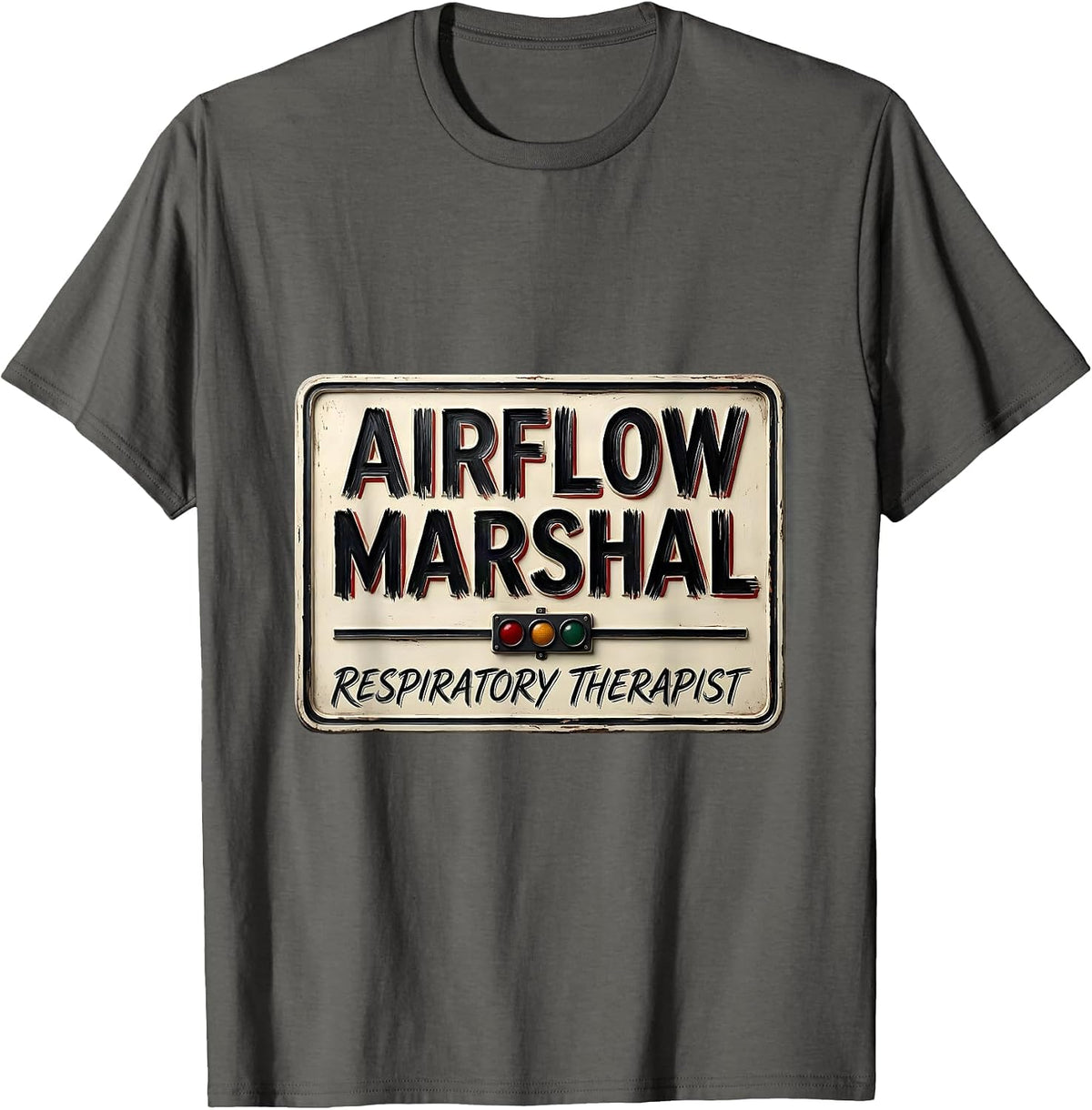 Airflow Marshal Respiratory Therapist T-Shirt - Asphalt Grey