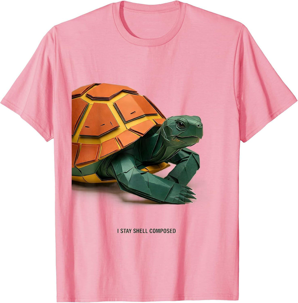 Men's I Stay Shell Composed Funny Tortoise Lover Pet Humor T-Shirt - Pink