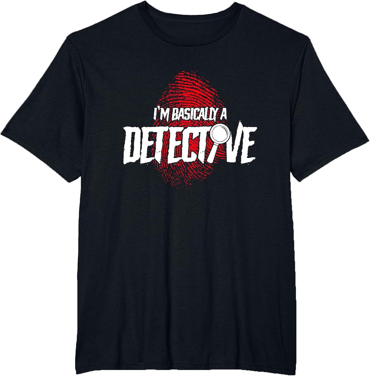 I'm Basically A Detective True Crime T-Shirt - Black