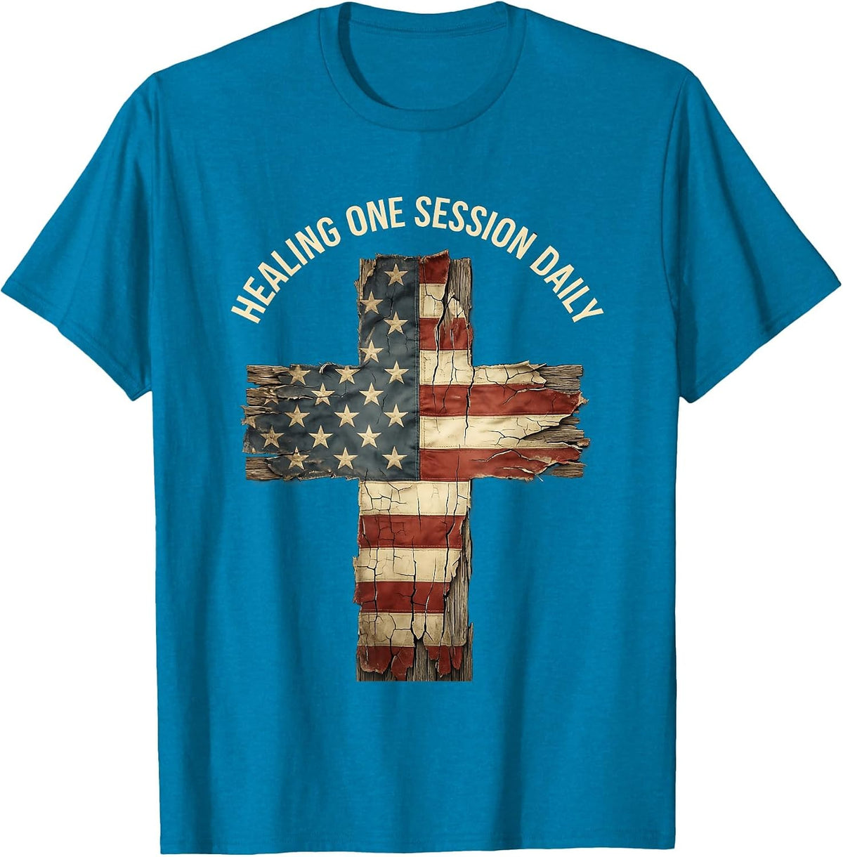 Healing One Session Daily Counselor Design T-Shirt - Sapphire Blue