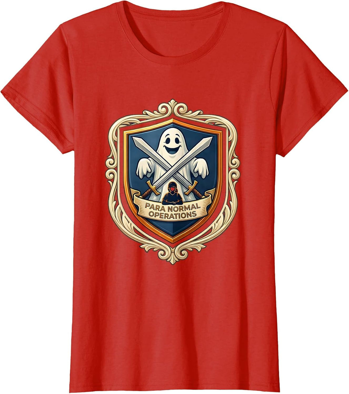 Para Normal Operations Ghost Paraprofessional Halloween T-Shirt - Red