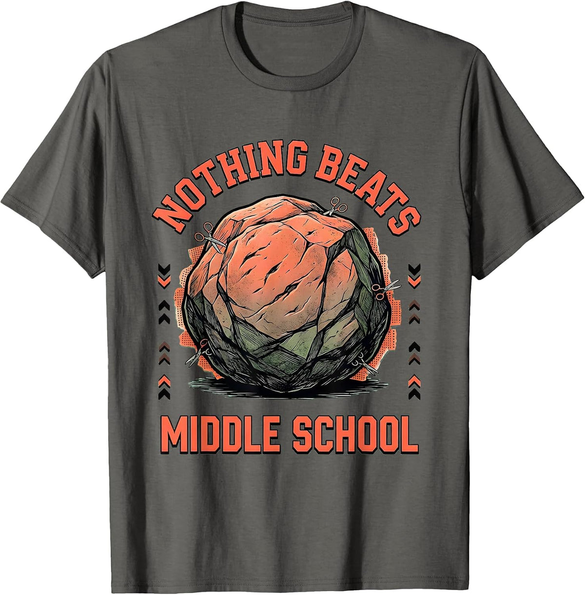 Nothing Beats Middle School Funny Back To School Kids T-Shirt - Asphalt Grey