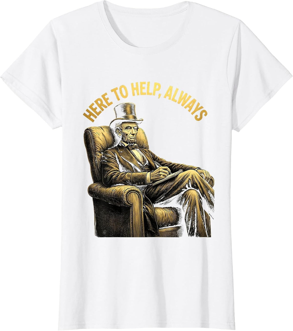 Here to Help Always Counselor Design T-Shirt - White
