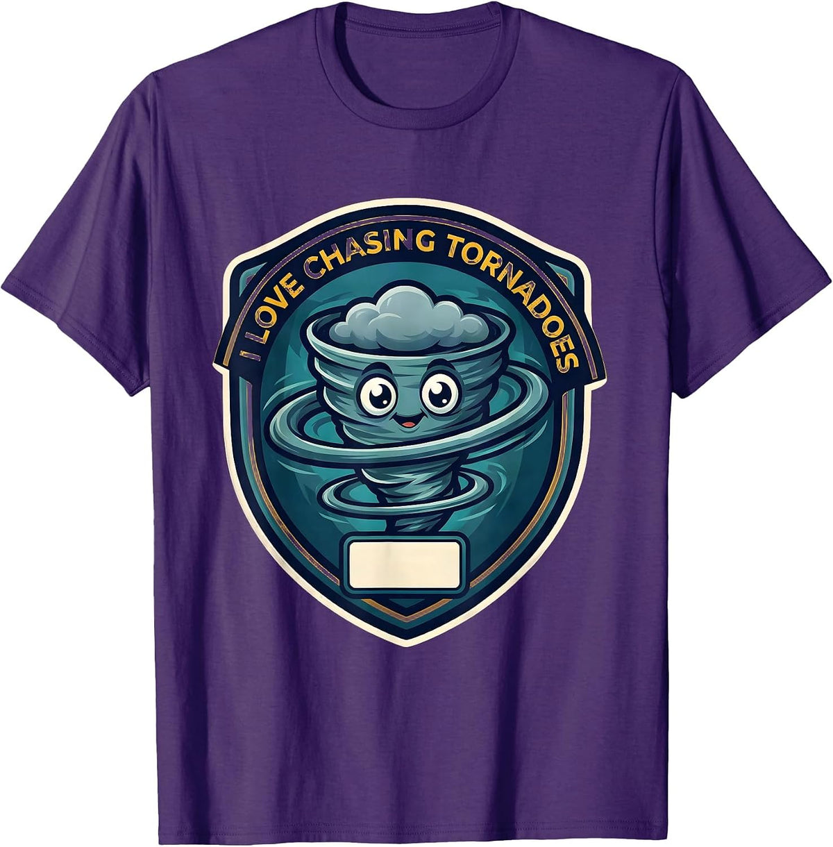Men's I Love Chasing Tornadoes Funny Storm Chaser Meteorology T-Shirt - Purple
