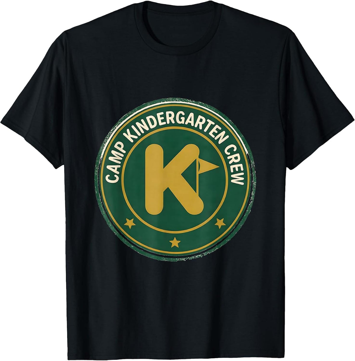 Men's Camp Kindergarten Crew Cute Kindergarten Teacher Back T-Shirt - Black