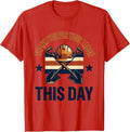 Men's Thank You For Your Labor This Day Patriotic Labor Day Union T-Shirt - Red