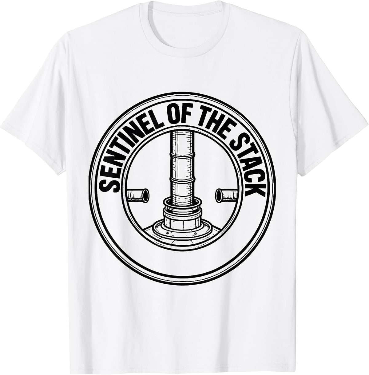 Men's Sentinel Of The Stack Funny Plumber Pipefitter Occupational T-Shirt - White