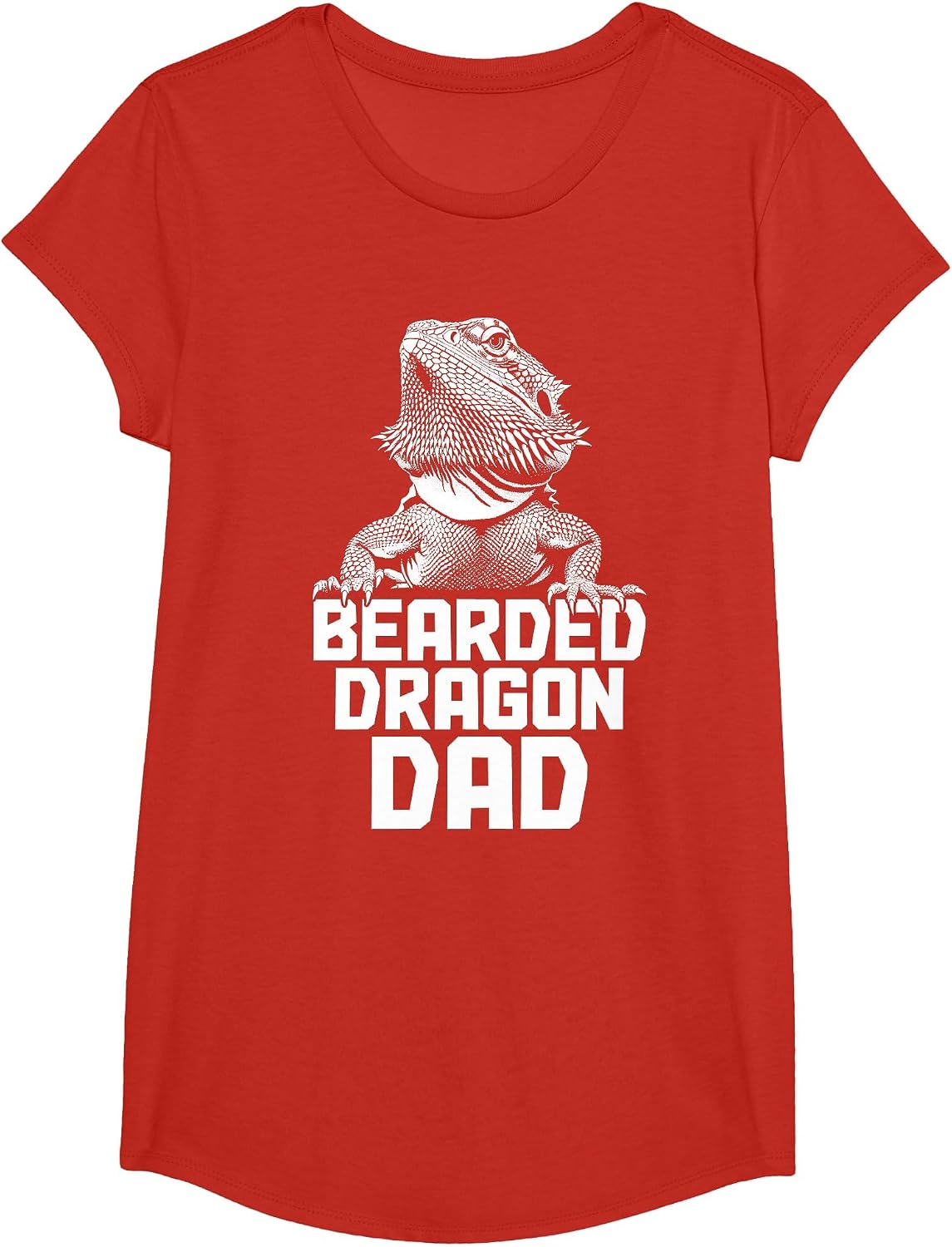 Bearded Dragon Dad Funny Reptile T-Shirt - Girls Red