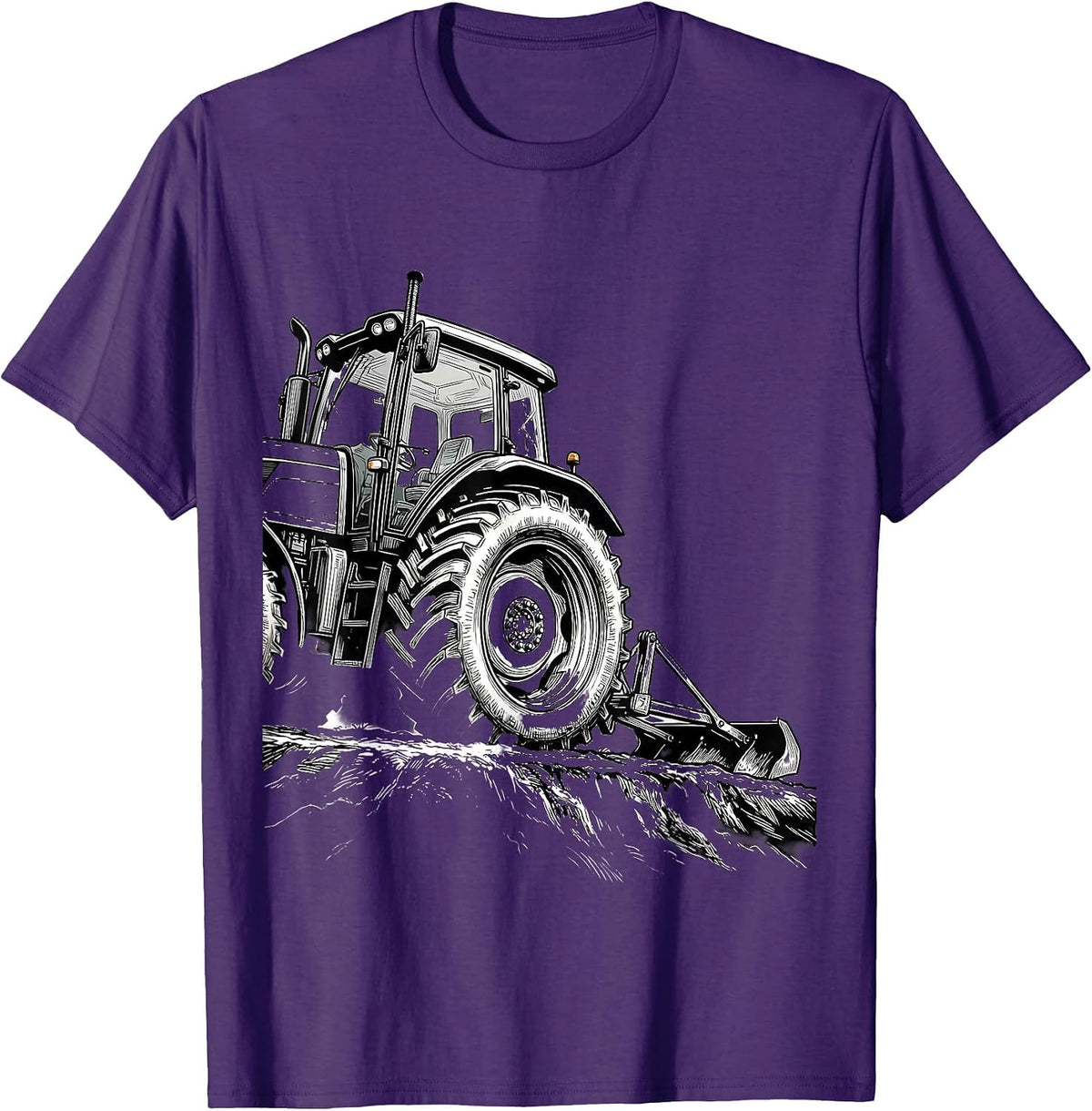 Tractor Farmer Humor Farm Life Gift T-Shirt - Purple
