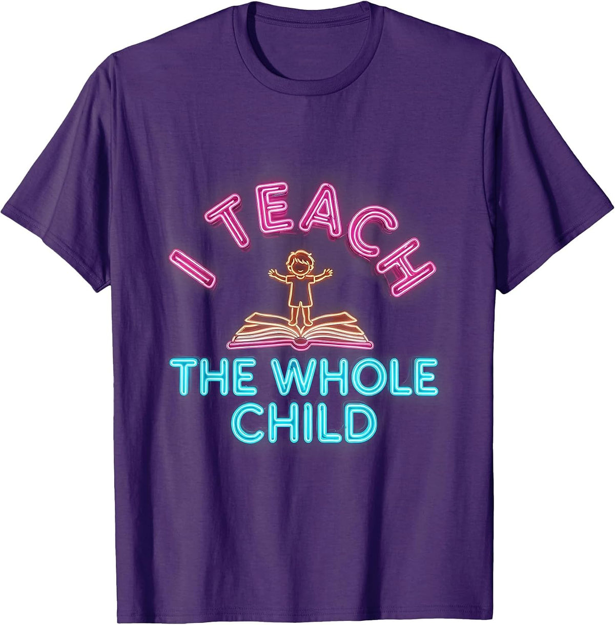 I Teach The Whole Child Paraprofessional Design T-Shirt - Purple