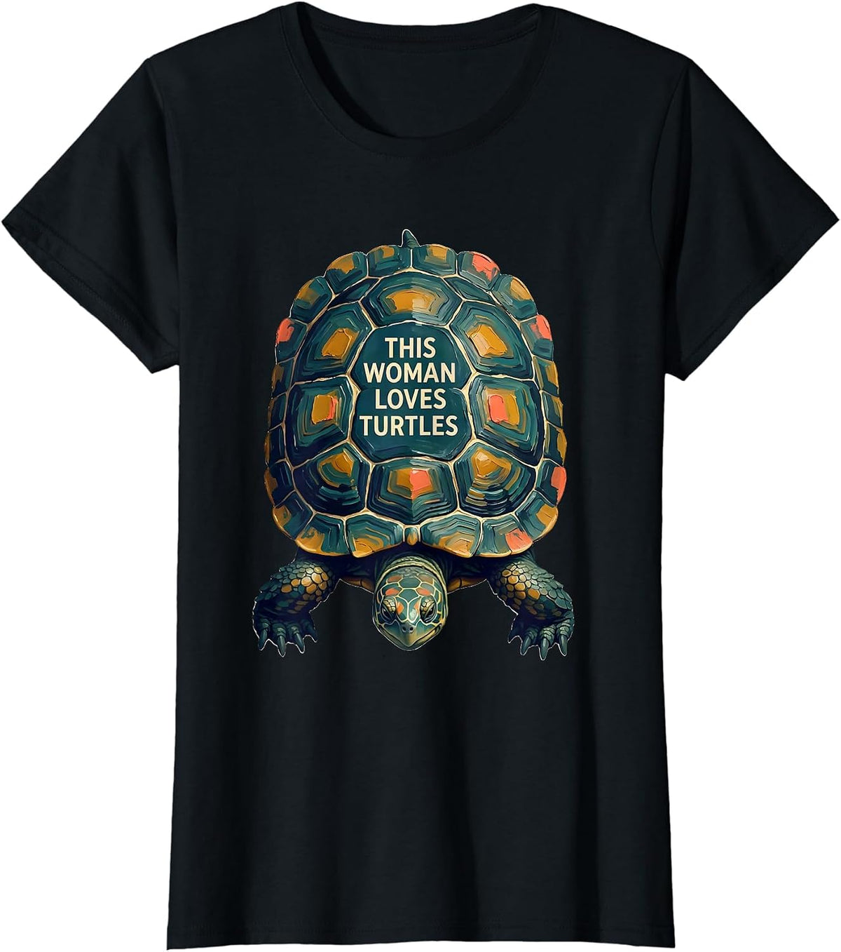 Women's This Woman Loves Turtles Funny Turtle Lover Gift for Her T-Shirt - Black