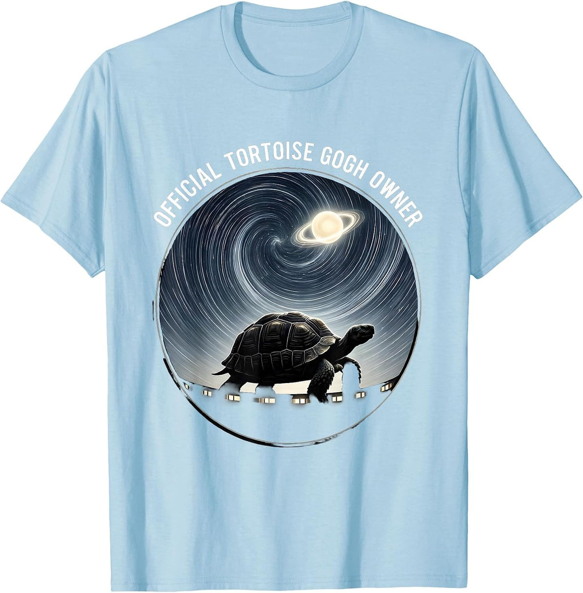 Men's Official Tortoise Gogh Owner Funny Animal Lover Pet Owner T-Shirt - Baby Blue