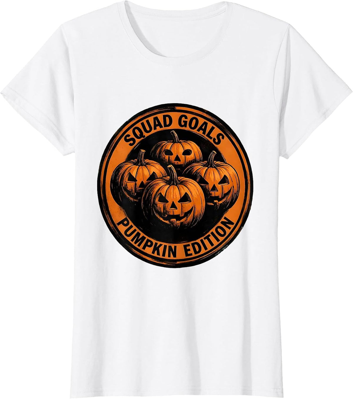 Squad Goals Pumpkin Edition Fall Group Design T-Shirt - White