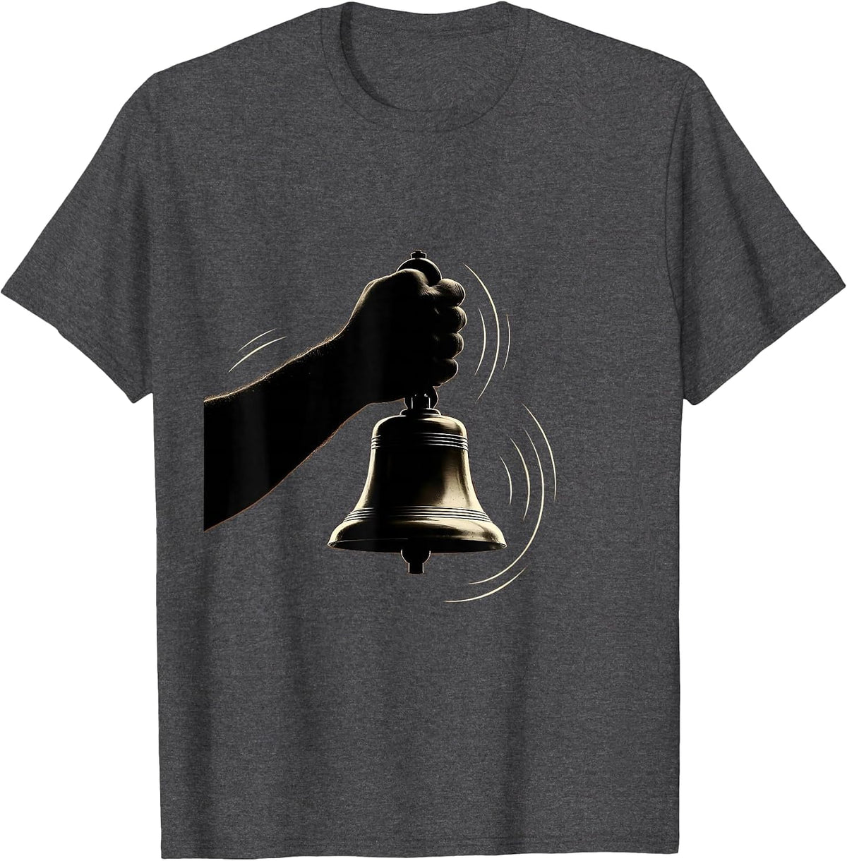 1st Grade Teacher Old School Bell Illustration T-Shirt - Dark Heather Grey
