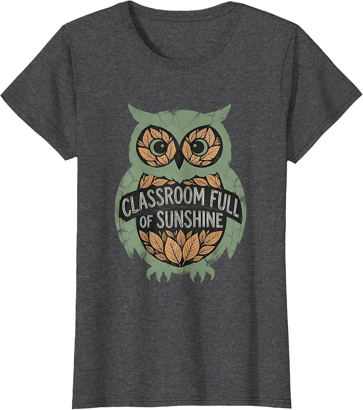 Women's First Grade Teacher Classroom Full of Sunshine Design T-Shirt - Dark Heather Grey