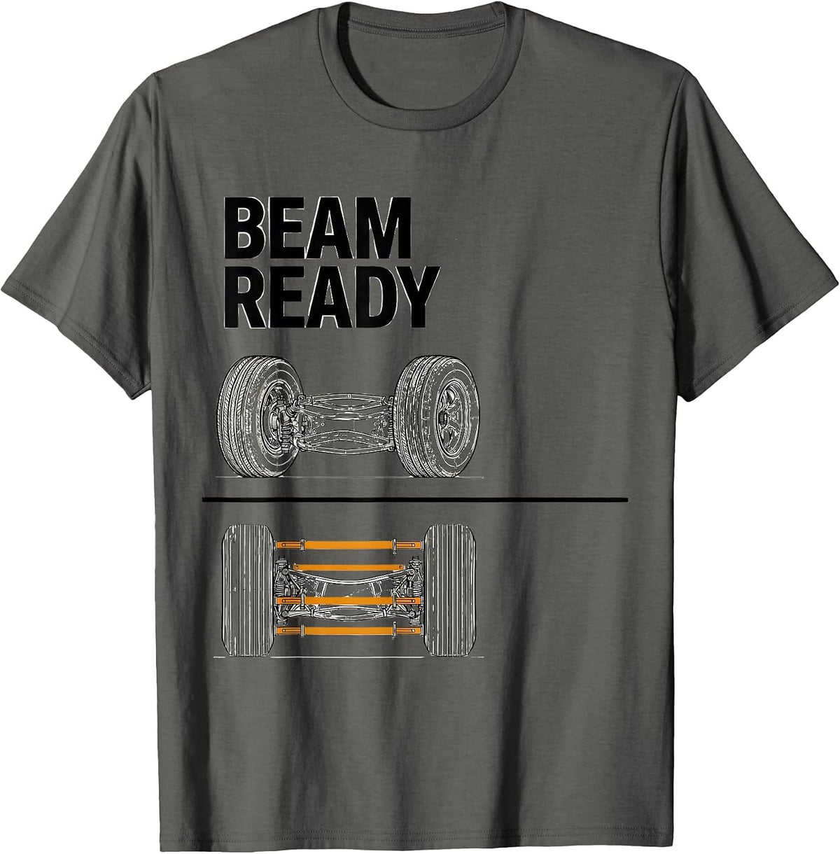 Beam Ready American Drag Racing RC Car Hobbyist T-Shirt - Asphalt Grey