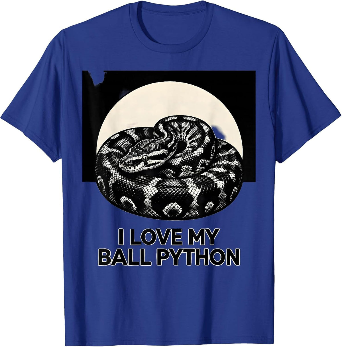 I Love My Ball Python Funny Reptile Lover Snake Owner T-Shirt - Royal Blue