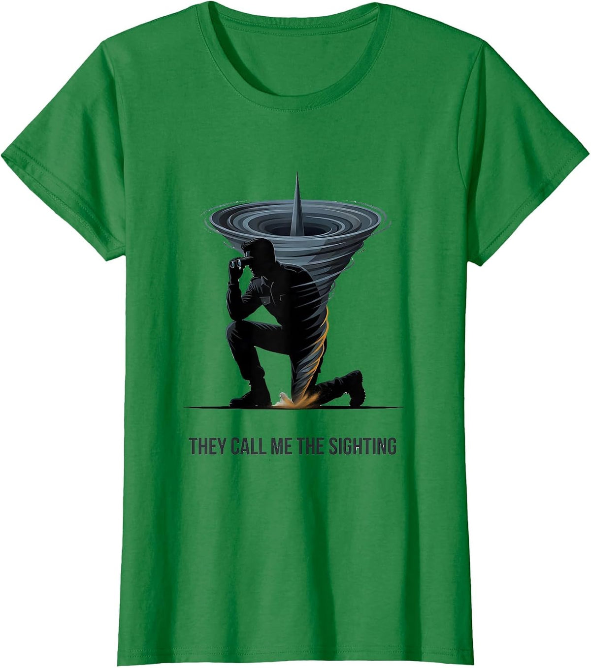 Women's They Call Me The Sighting Editorial Conceptual Storm Chaser T-Shirt - Kelly Green