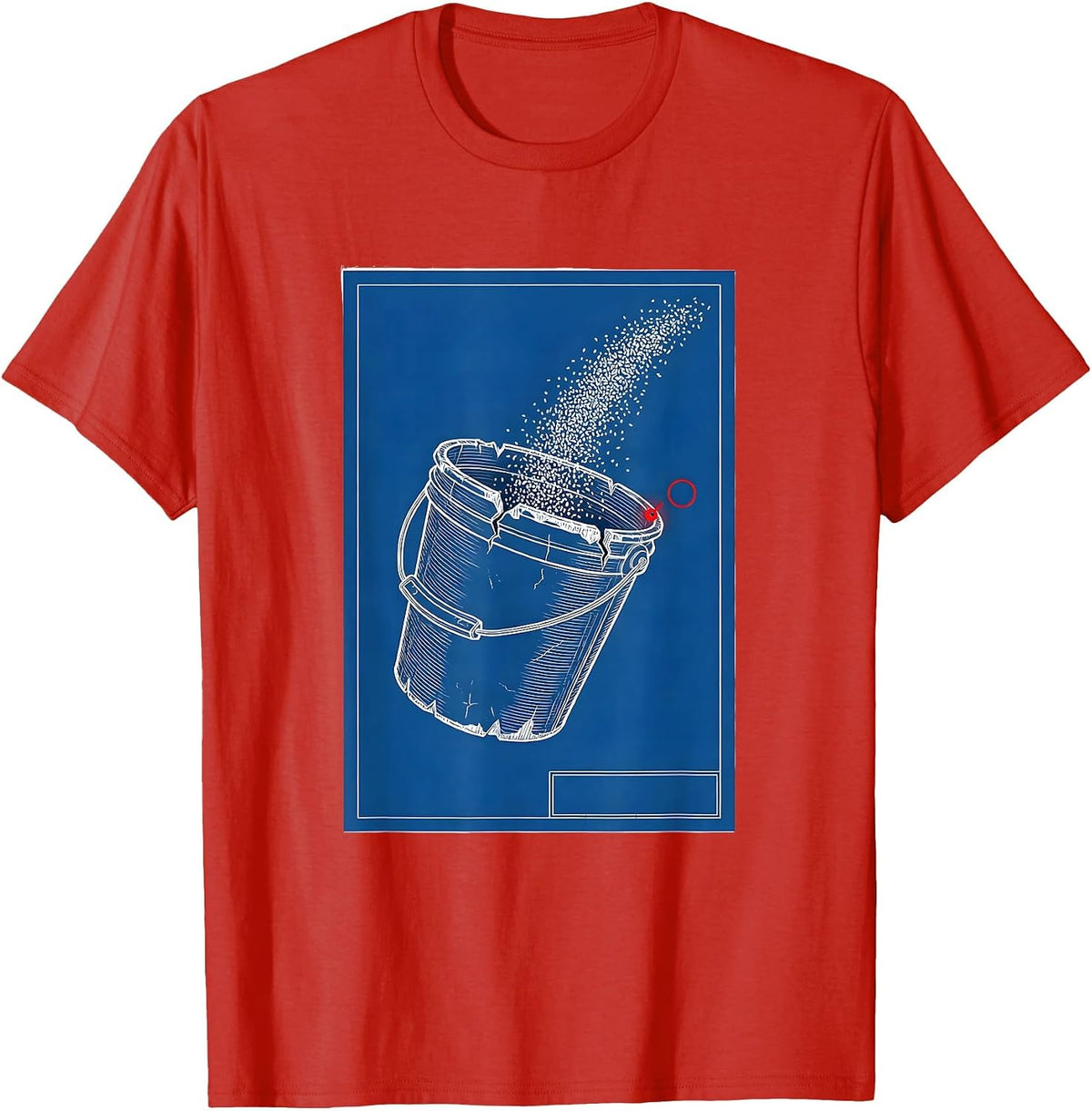Men's Battered Feed Bucket Farm Life Sarcastic Humor T-Shirt - Red