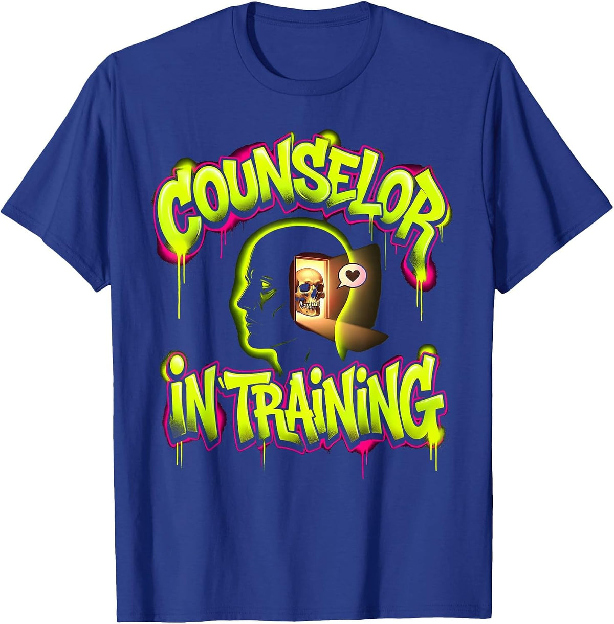 Counselor In Training Mental Health Awareness Design T-Shirt - Royal Blue
