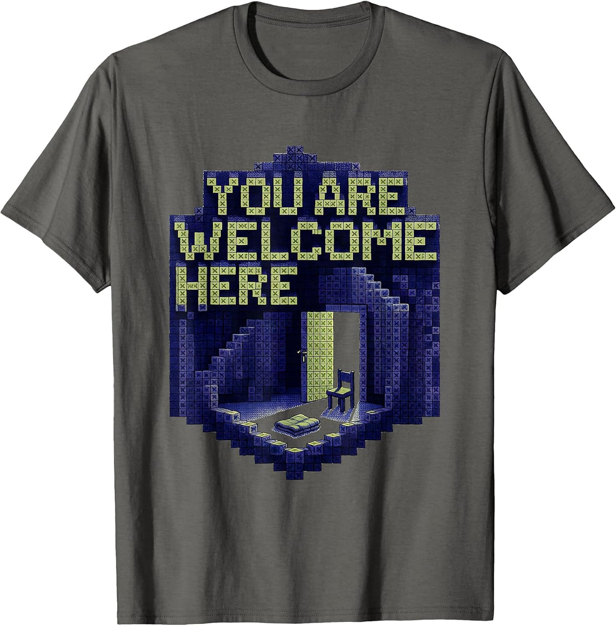 You Are Welcome Here Supportive Counselor Mental Health T-Shirt - Asphalt Grey