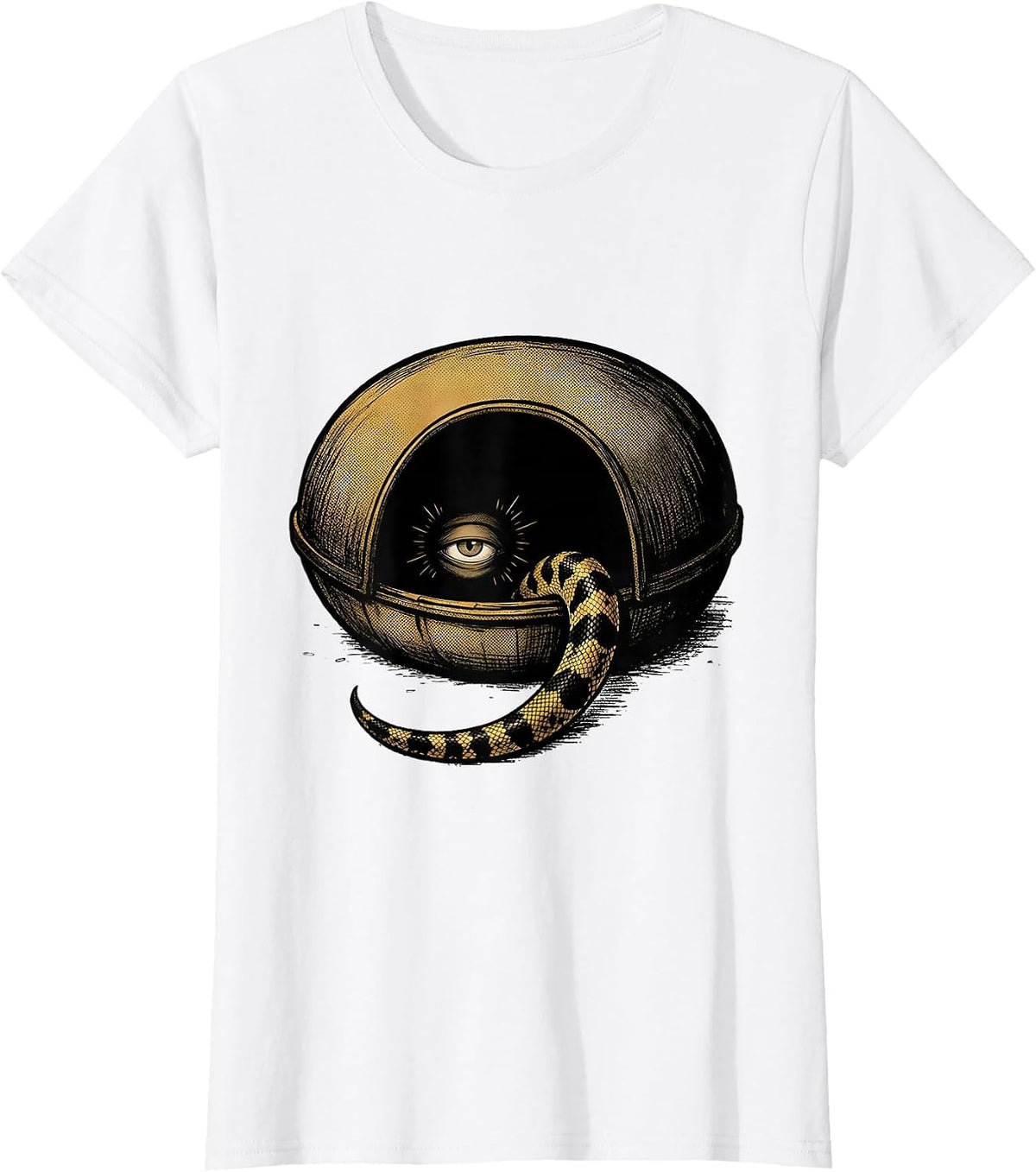 Banded Ball Python Comic Book Reptile Lover Humor T-Shirt - White