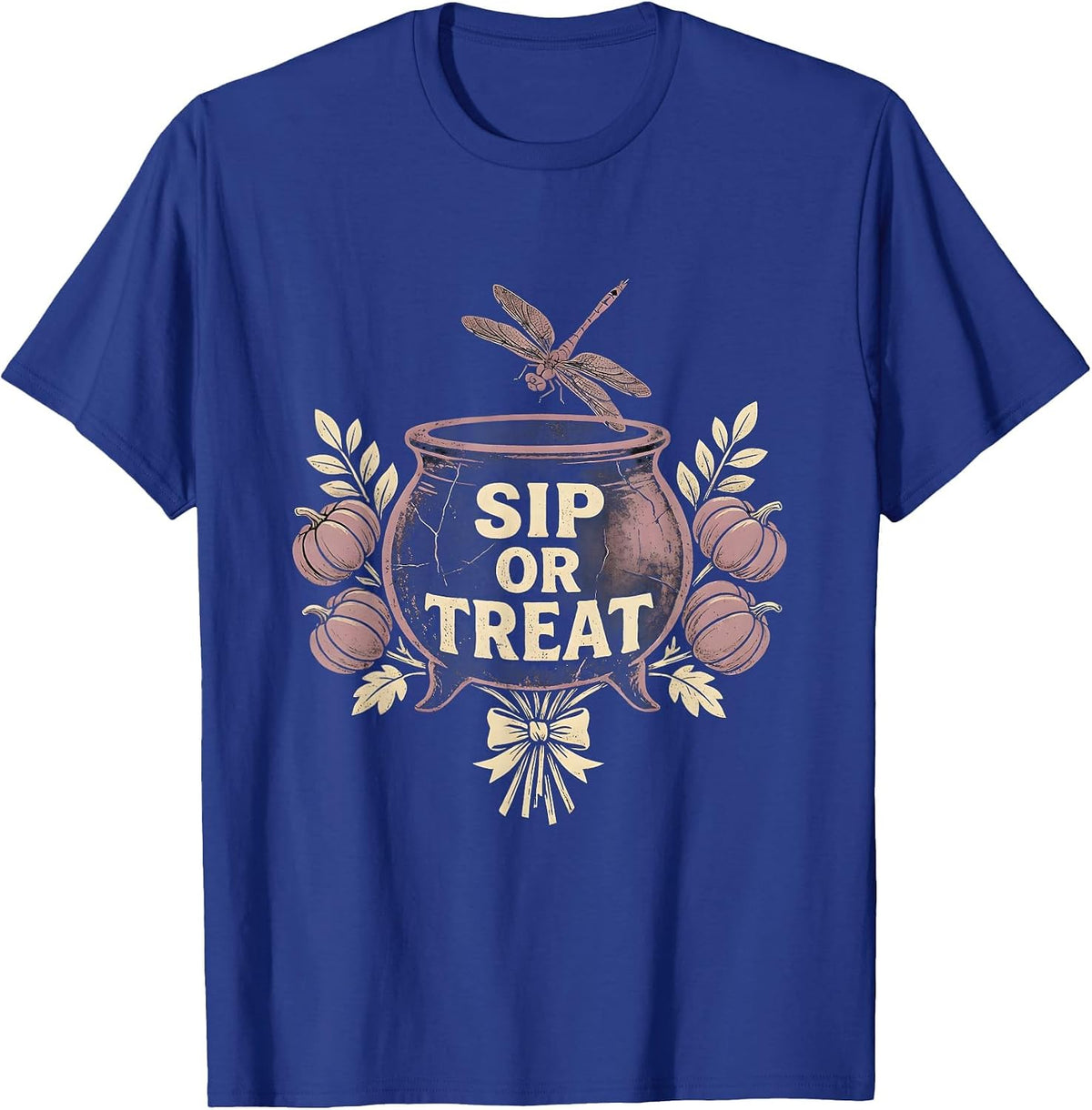 Sip Or Treat Halloween Coffee Lover Design T-Shirt - Royal Blue