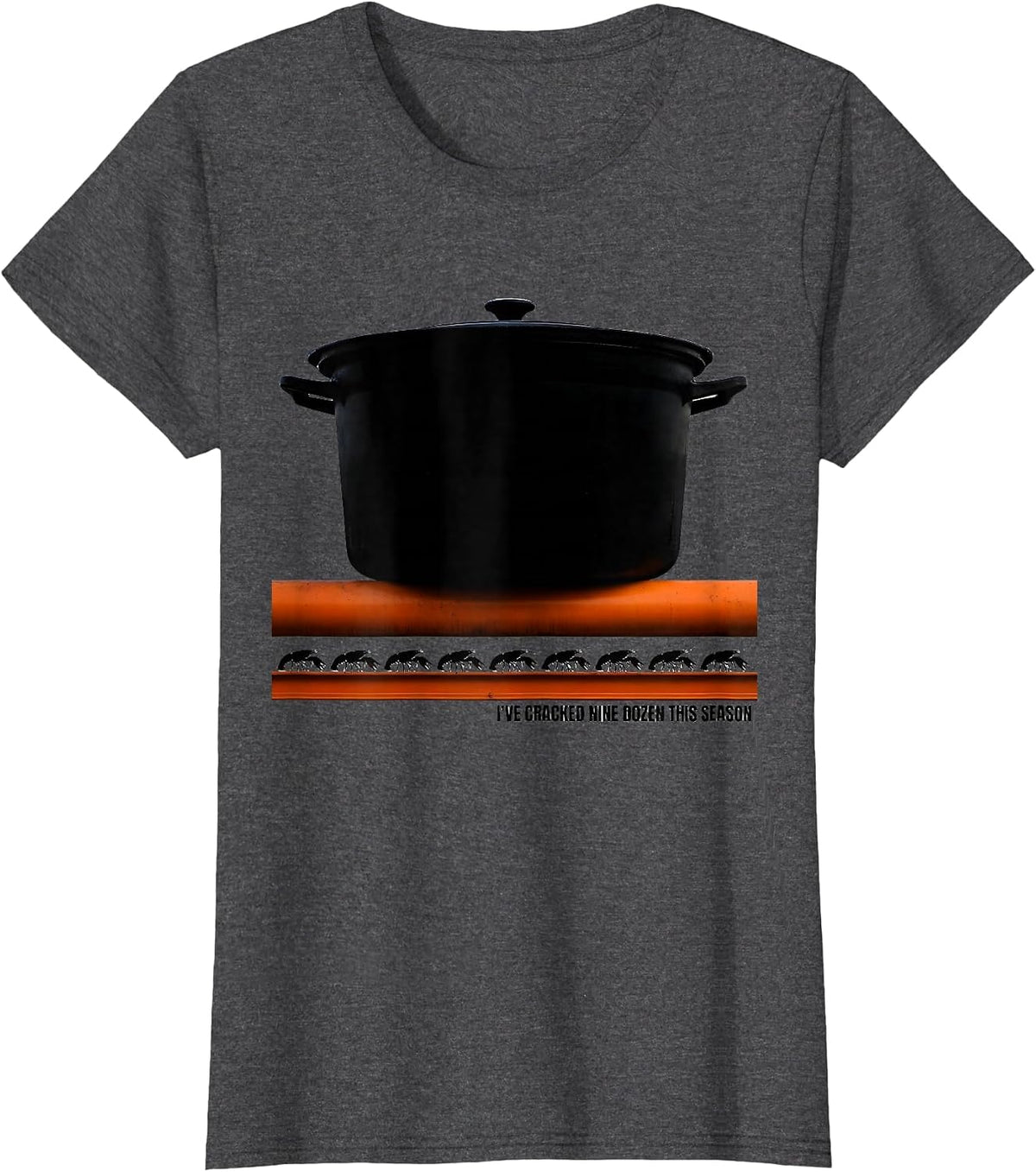 Women's I've Cracked Nine Dozen This Season Brutalist Mardi Gras T-Shirt - Dark Heather Grey