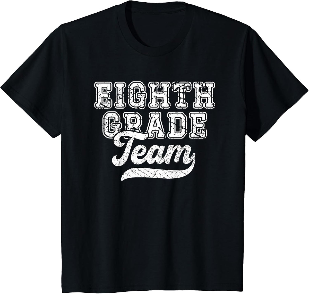 Teachers Eighth Grade Retro Back to School Team 8th Grade T-Shirt - Black