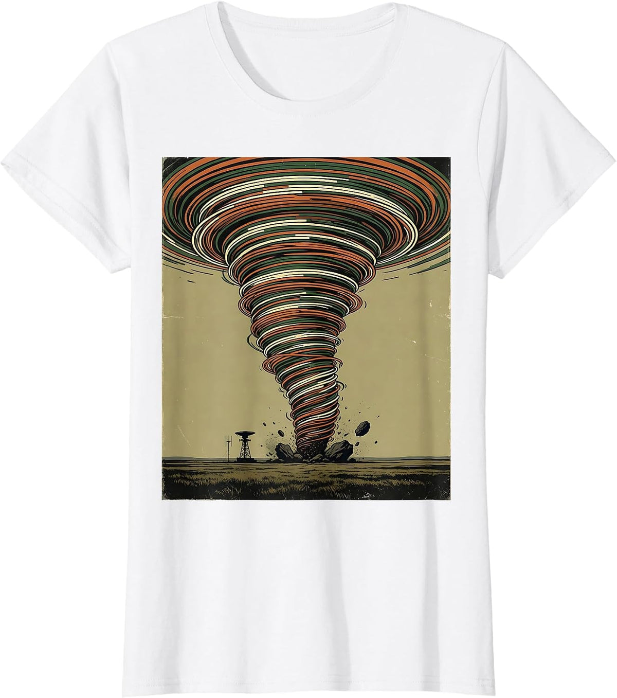 Funnel Tornado Storm Chaser Meteorology Humor T-Shirt - White