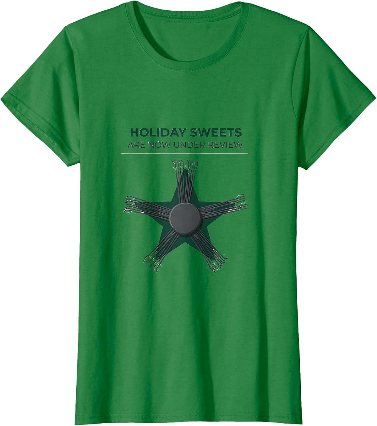 Holiday Sweets Are Now Under Review Funny Dental Christmas T-Shirt - Kelly Green