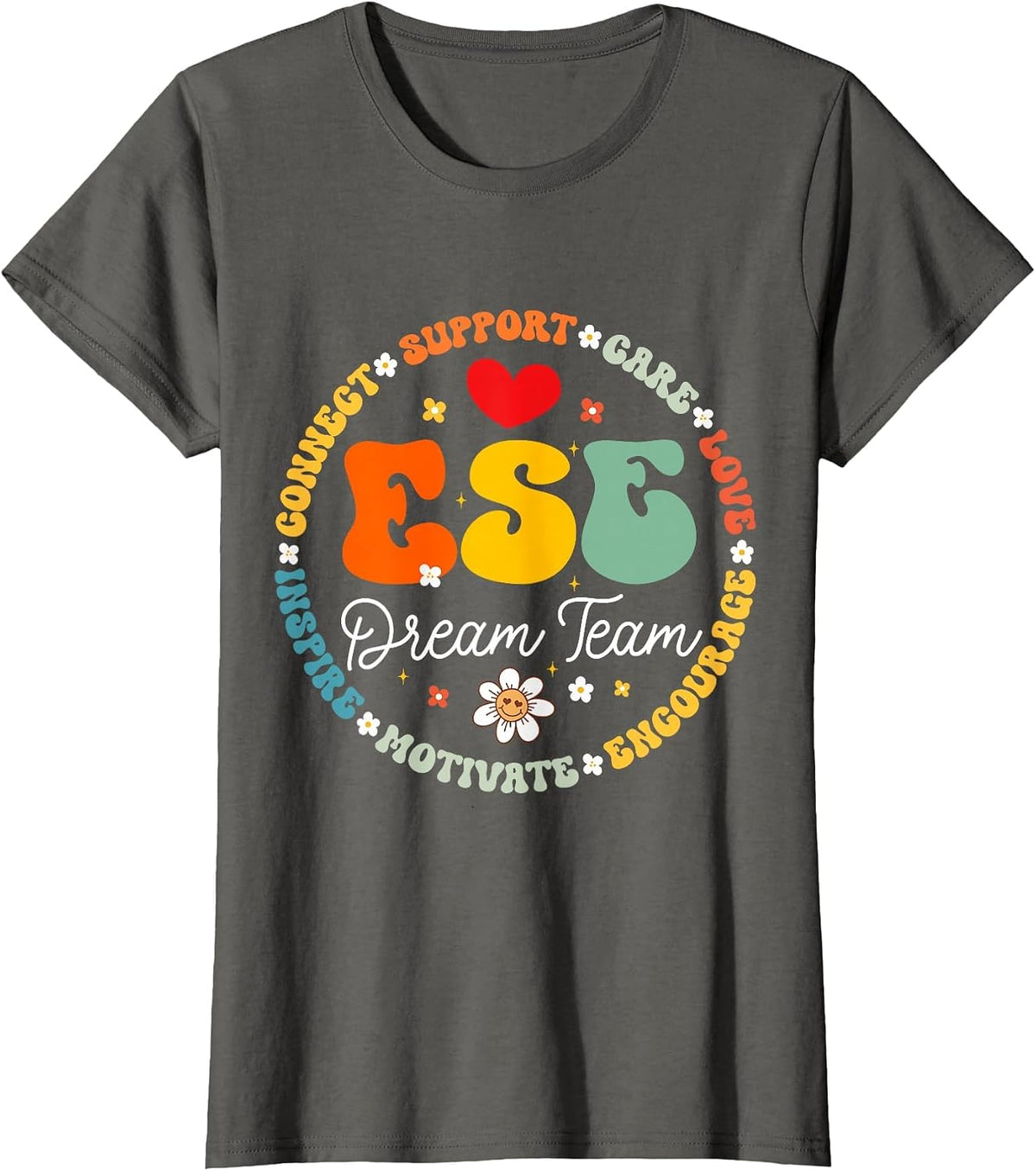 Matching First Day of School ESE Dream Team Exceptional T-Shirt - Asphalt Grey
