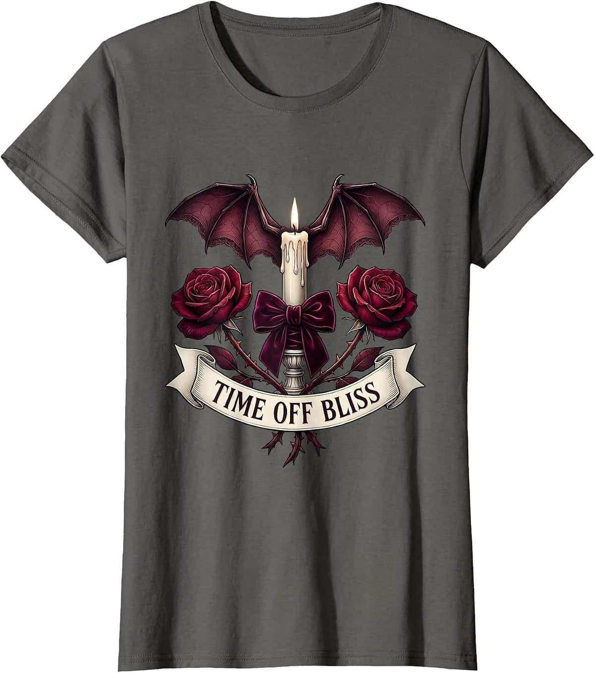 Women's Time Off Bliss Labor Day Relaxation Design T-Shirt - Asphalt Grey