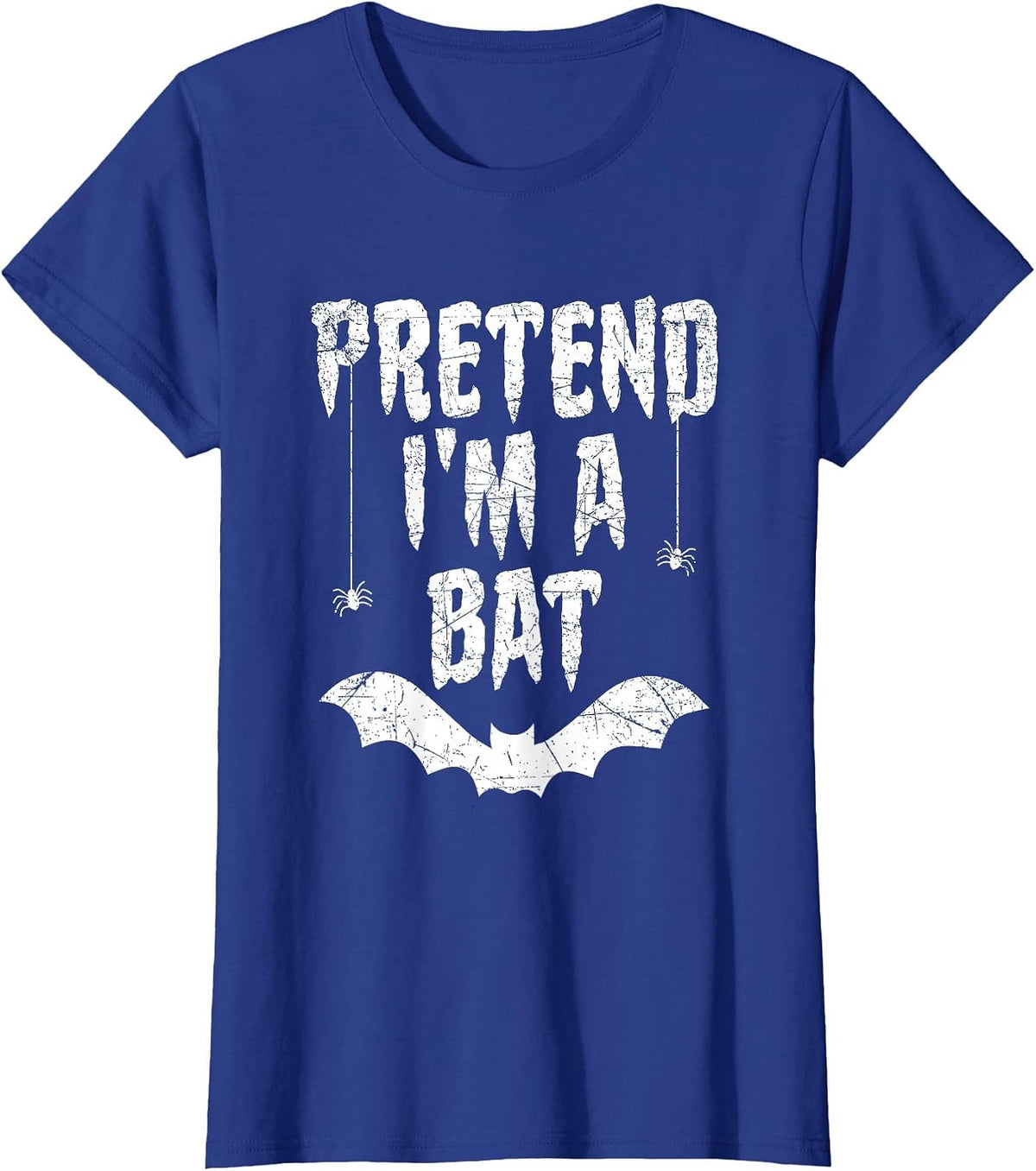 Funny Pretend I'm A Bat Easy Costume Lazy Halloween T-Shirt - Royal Blue