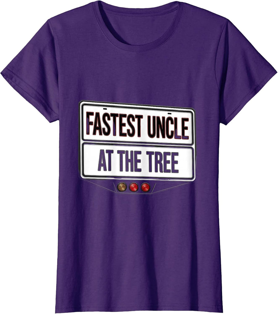 Women's Fastest Uncle At The Tree Patriotic RC Racing Drag Racing T-Shirt - Purple