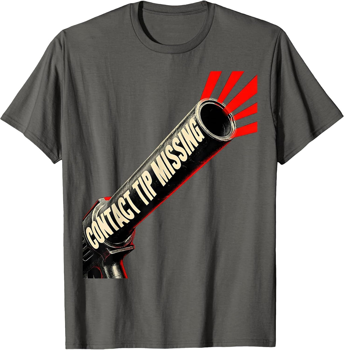 Contact Tip Missing Constructivist Poster Welder Metal T-Shirt - Asphalt Grey