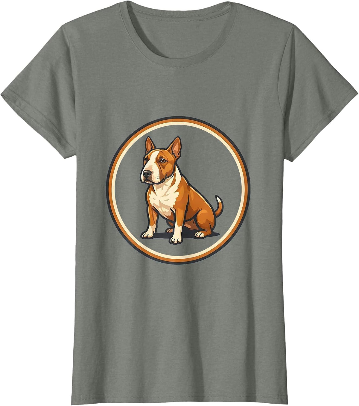 Bull Terrier Seal Breed Pride Dog Lover Cute T-Shirt - Olive Heather
