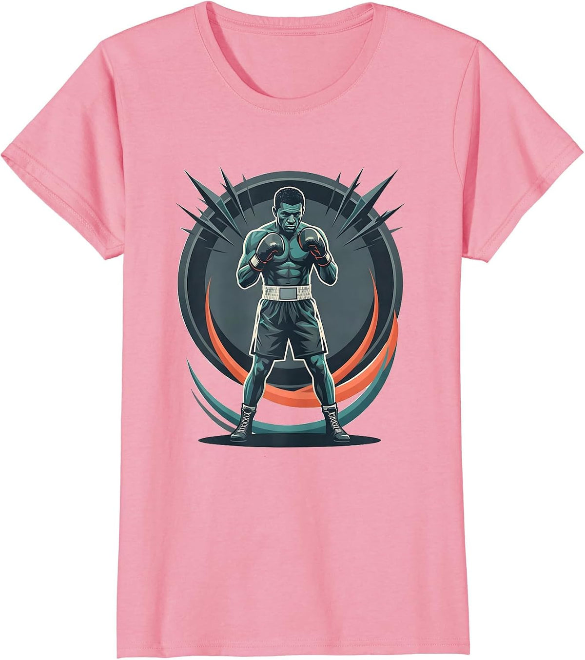 Women's Sealed Boxer Badge Vintage Gym Boxing Fan T-Shirt - Pink