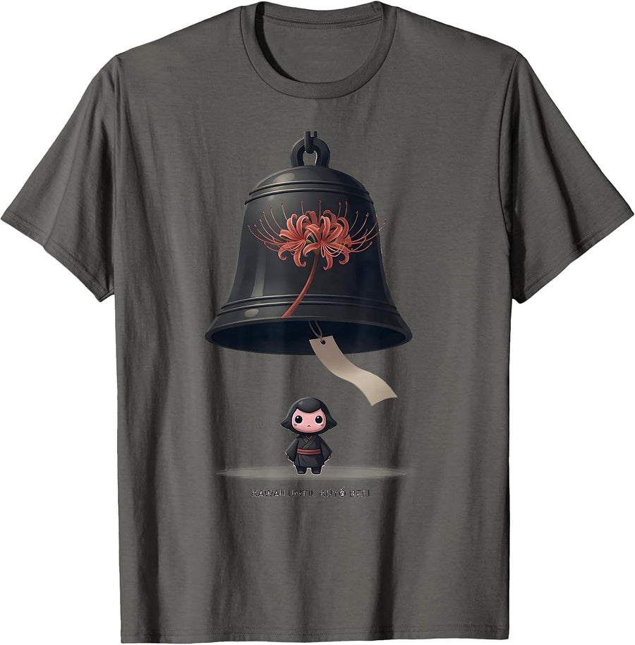 Kawaii Until Kuyō Bell Horror Anime Goth Kawaii Aesthetic T-Shirt - Asphalt Grey